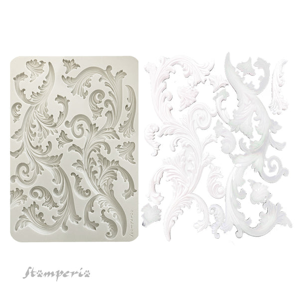 Stamperia Mix Media Art Stories SWIRLS A4 BIG Silicone Mould #KACMA403