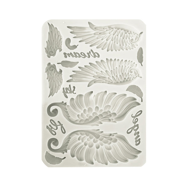 PRE-ORDER Stamperia WINGS A5 Silicone Mixed Media Moulds Resin #KACMA512