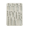 A silicone mold featuring various shapes of alchemy bottles.