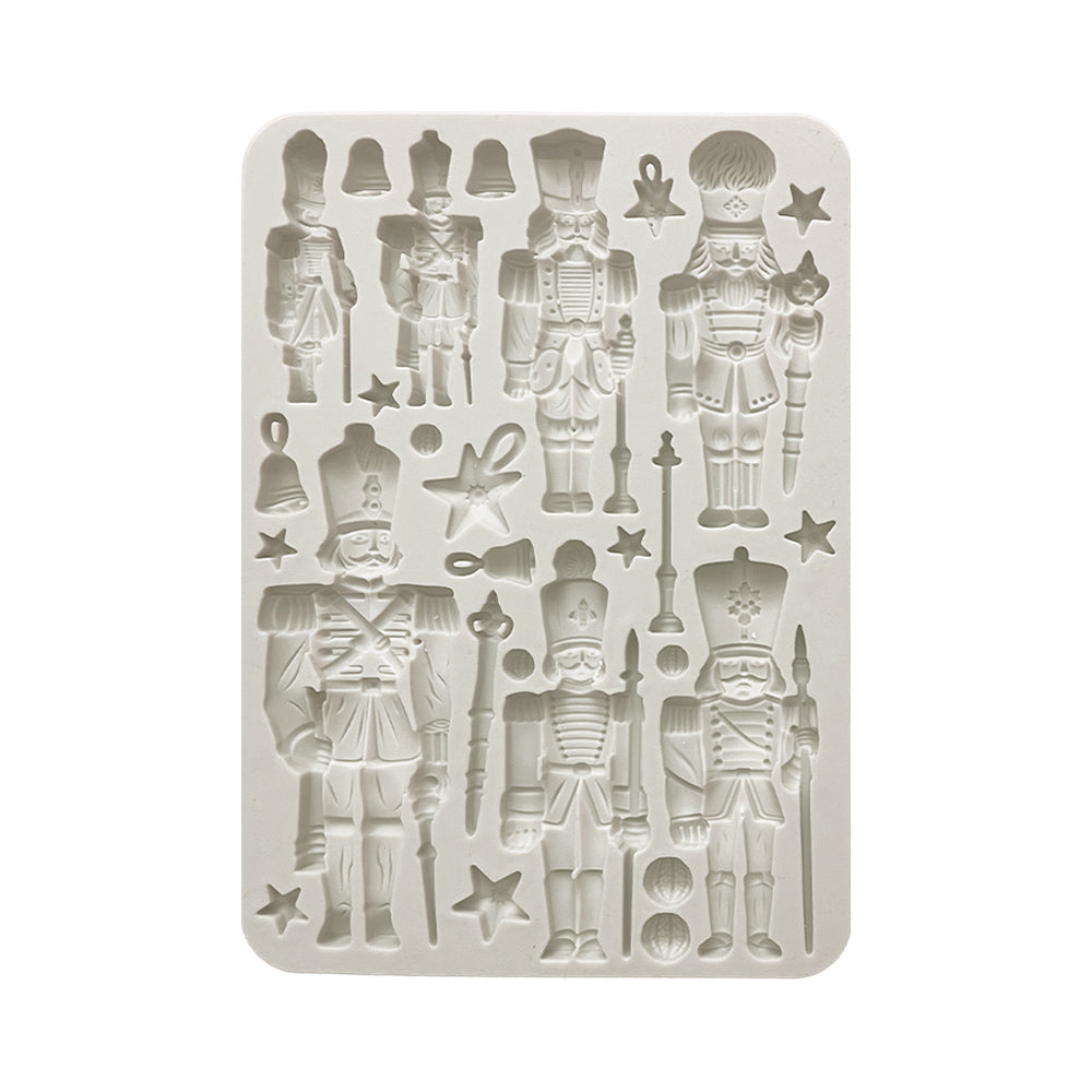 Stamperia Christmas THE NUTCRACKER SOLDIERS A5 Silicone Mixed Media Moulds Resin #KACMA533