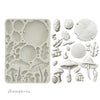 Stamperia GOLDEN HARMONY - WOOD and MUSHROOMS A5 Silicone Mixed Media Moulds Resin #KACMA536