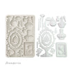 PRE-ORDER Stamperia MASQUERADE BEAUTY ACCESSORIES A5 Silicone Mixed Media Moulds Resin #KACMA553