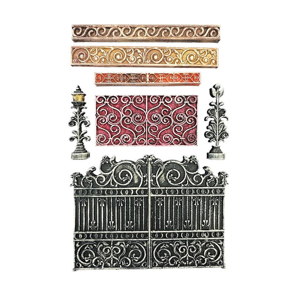 Stamperia MASTER OF MAGIC - GATE A5 Silicone Mixed Media Moulds Resin #KACMA565