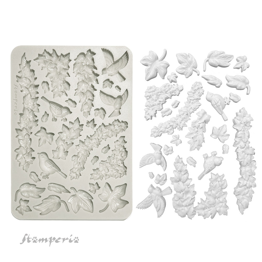 PRE-ORDER Stamperia HOUSE OF ROSES - IVY A5 Silicone Mixed Media Moulds Resin #KACMA567