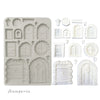 PRE-ORDER Stamperia HIDDEN GROVE - DOOR and WINDOW A5 Silicone Mixed Media Moulds Resin #KACMA576