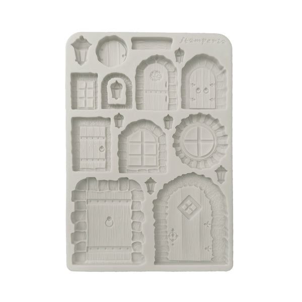 PRE-ORDER Stamperia HIDDEN GROVE - DOOR and WINDOW A5 Silicone Mixed Media Moulds Resin #KACMA576