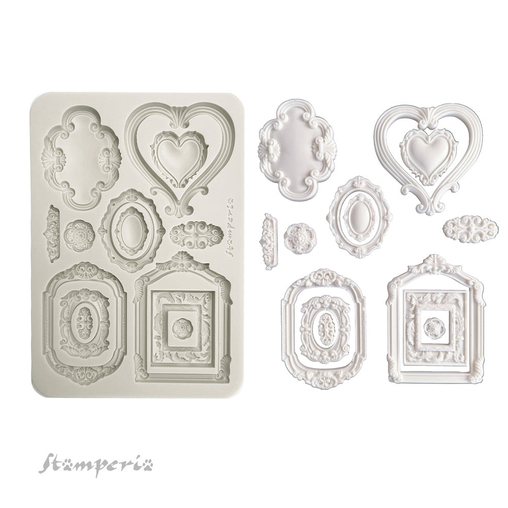 Stamperia TIMELESS - FRAMES A5 Silicone Mixed Media Moulds Resin #KACMA580