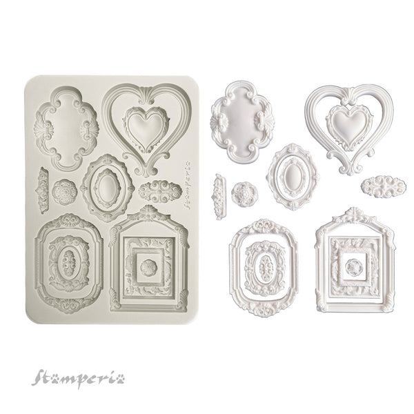 Stamperia TIMELESS - FRAMES A5 Silicone Mixed Media Moulds Resin #KACMA580