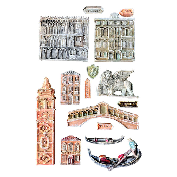 Stamperia VENICE CITY OF ART - MONUMENTS A5 Silicone Mixed Media Moulds Resin #KACMA581
