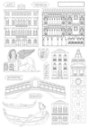 Stamperia VENICE CITY OF ART - MONUMENTS A5 Silicone Mixed Media Moulds Resin #KACMA581