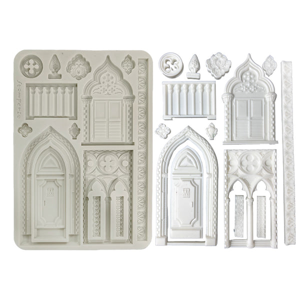 Stamperia VENICE CITY OF ART - ARCHITECTURE A5 Silicone Mixed Media Moulds Resin #KACMA582