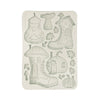 Stamperia WHISPERING WOODS - BOOTS and PUMPKIN HOUSE A5 Silicone Mixed Media Moulds Resin #KACMA586