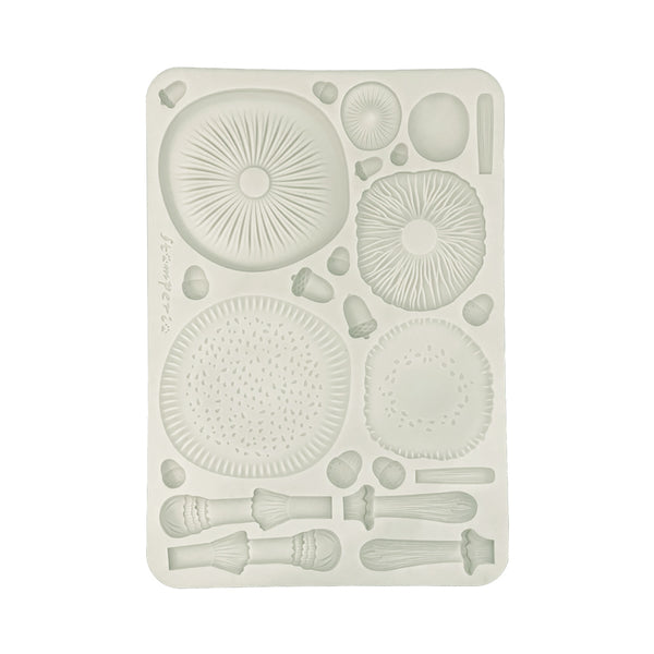 Stamperia WHISPERING WOODS - 3D MUSHROOMS A5 Silicone Mixed Media Moulds Resin #KACMA588