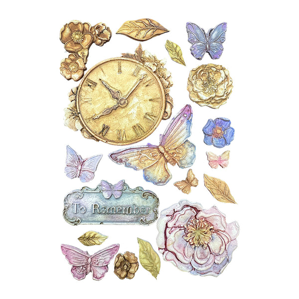 Stamperia QUIET DAYS - CLOCK A5 Silicone Mixed Media Moulds Resin #KACMA594