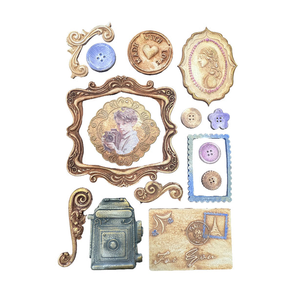 Stamperia QUIET DAYS - PLATES A5 Silicone Mixed Media Moulds Resin #KACMA595