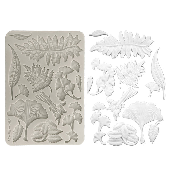 Stamperia HERBARIUM SILVAE - BOTANICAL LEAF COLLECTION A5 Silicone Mixed Media Moulds Resin #KACMA597