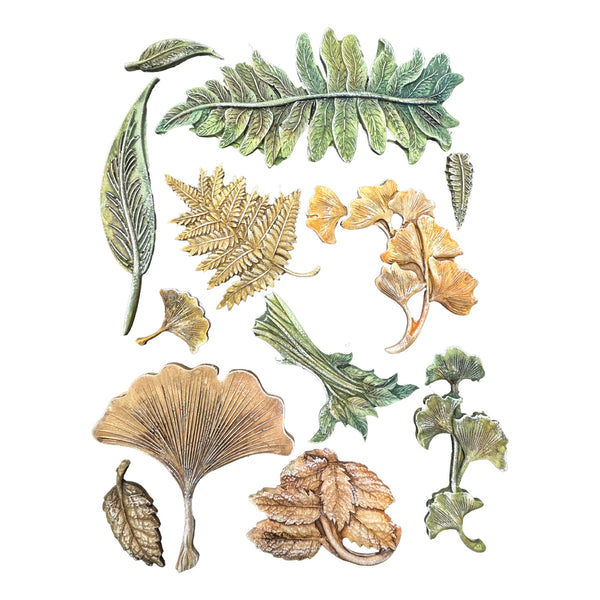 Stamperia HERBARIUM SILVAE - BOTANICAL LEAF COLLECTION A5 Silicone Mixed Media Moulds Resin #KACMA597
