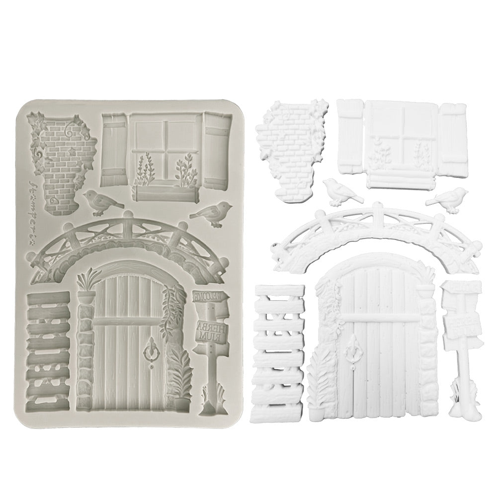 Stamperia HERBARIUM SILVAE - BRIDGE A5 Silicone Mixed Media Moulds Resin #KACMA598