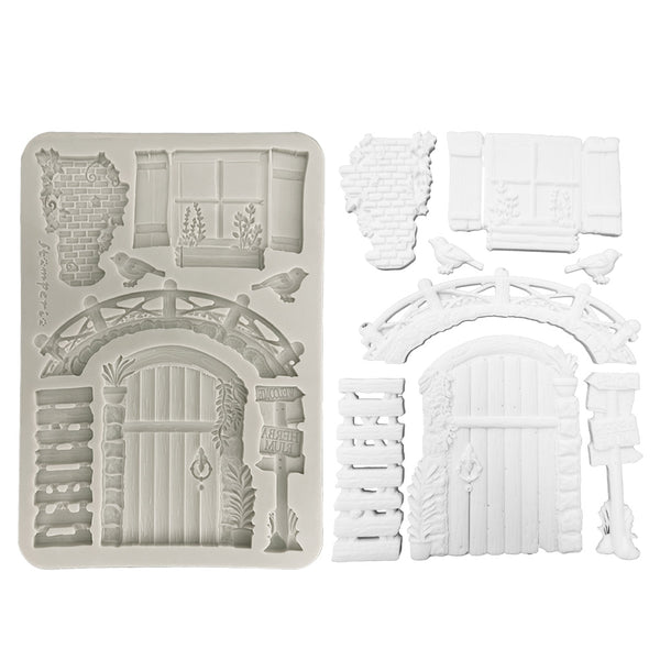 Stamperia HERBARIUM SILVAE - BRIDGE A5 Silicone Mixed Media Moulds Resin #KACMA598