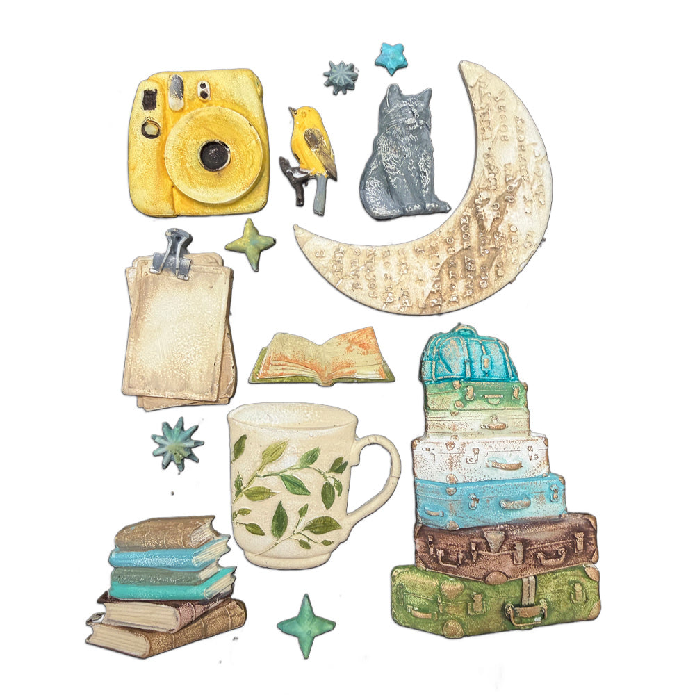 Stamperia SECRET DIARY A5 Silicone Mixed Media Moulds Resin #KACMA605