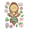 Stamperia GARDENS OF TIME - CLOCK and FLOWERS A5 Silicone Mixed Media Moulds Resin #KACMA610