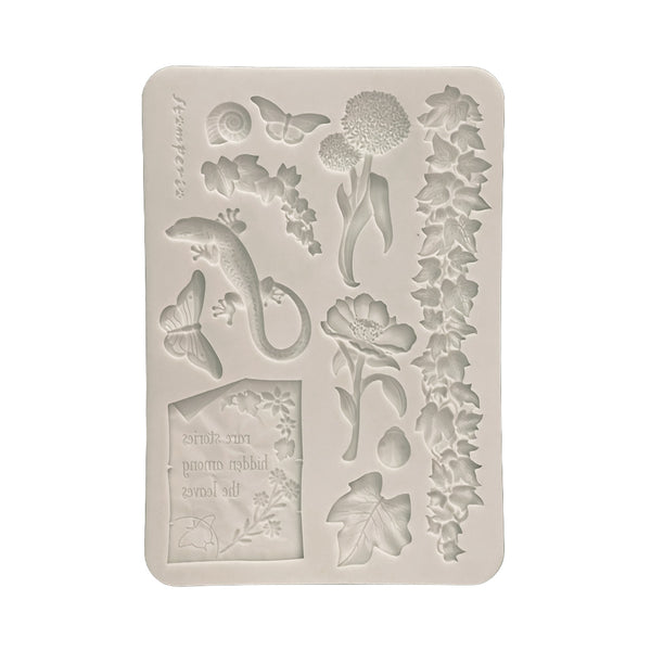 Stamperia ALL AROUND - FLOWERS and LEAVES A5 Silicone Mixed Media Moulds Resin #KACMA611