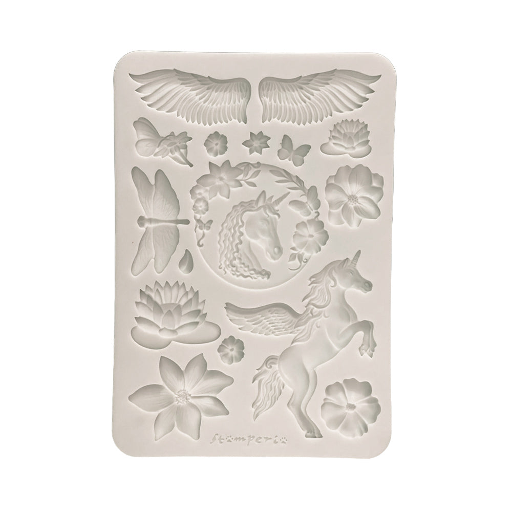 Stamperia WONDERLAND A5 Silicone Mixed Media Moulds Resin #KACMA612