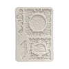 Decorative silicone mold with clock design on a white background