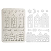 Stamperia All you Need for CHRISTMAS - VILLAGE A5 Silicone Mixed Media Moulds Resin #KACMA616