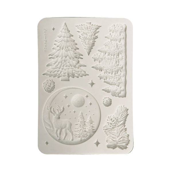 Stamperia All you Need for CHRISTMAS - WINTER LANDSCAPE A5 Silicone Mixed Media Moulds Resin #KACMA617
