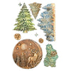 Stamperia All you Need for CHRISTMAS - WINTER LANDSCAPE A5 Silicone Mixed Media Moulds Resin #KACMA617