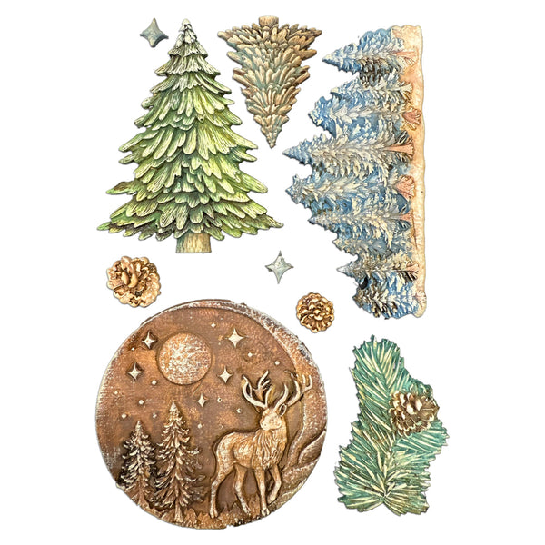 Stamperia All you Need for CHRISTMAS - WINTER LANDSCAPE A5 Silicone Mixed Media Moulds Resin #KACMA617