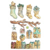 Stamperia All you Need for CHRISTMAS - SOCKS and PRESENTS A5 Silicone Mixed Media Moulds Resin #KACMA620