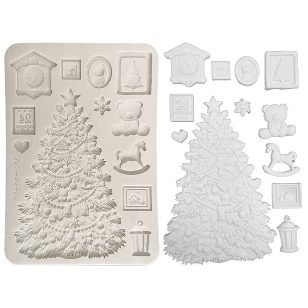 Stamperia All you Need for CHRISTMAS - TREES A5 Silicone Mixed Media Moulds Resin #KACMA621