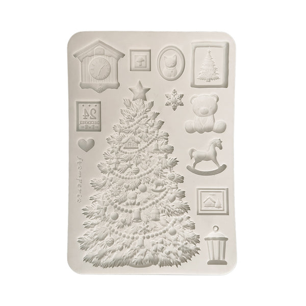 Stamperia All you Need for CHRISTMAS - TREES A5 Silicone Mixed Media Moulds Resin #KACMA621