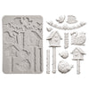 Stamperia FURRY FRIENDS 2 - BIRDS - A5 Silicone Mixed Media Moulds Resin #KACMA625