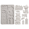 Stamperia FURRY FRIENDS 2 - CATS - A5 Silicone Mixed Media Moulds Resin #KACMA626