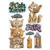 Stamperia FURRY FRIENDS 2 - CATS - A5 Silicone Mixed Media Moulds Resin #KACMA626