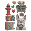 Stamperia FURRY FRIENDS 2 - DOGS - A5 Silicone Mixed Media Moulds Resin #KACMA627