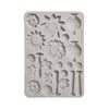 Stamperia FURRY FRIENDS 2 - FLOWERS - A5 Silicone Mixed Media Moulds Resin #KACMA628