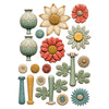 Stamperia FURRY FRIENDS 2 - FLOWERS - A5 Silicone Mixed Media Moulds Resin #KACMA628