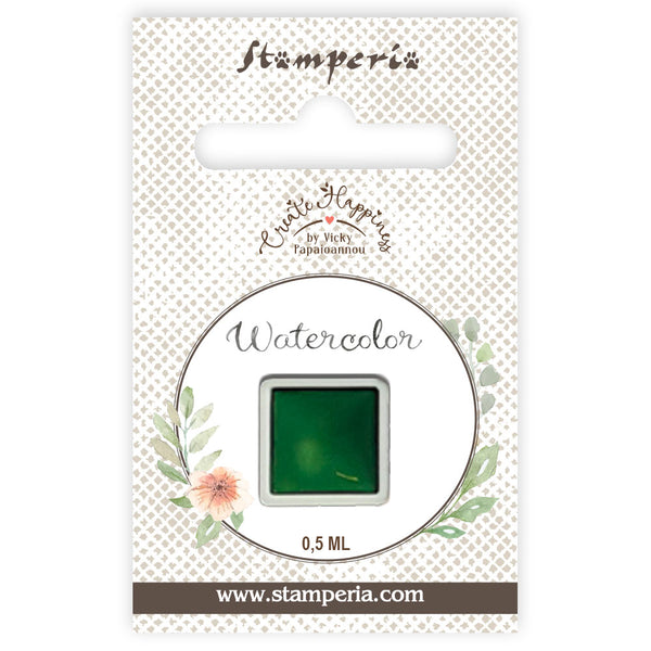 Stamperia Create Happiness LEAF GREEN - WATERCOLOR REFILL 0,5ml #KAJC06