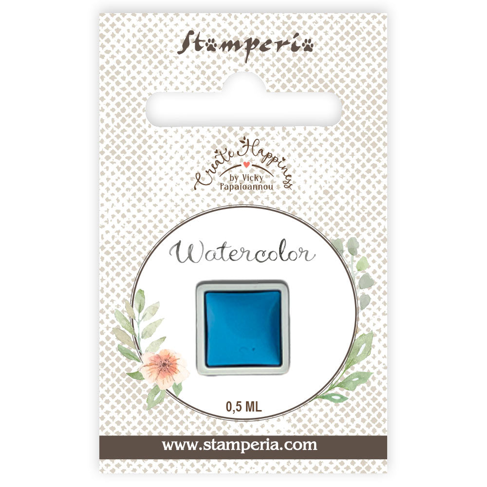 Stamperia Create Happiness CERULEAN BLUE - WATERCOLOR REFILL 0,5ml #KAJC10