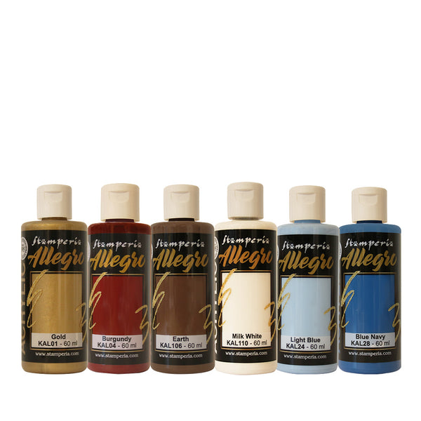 Stamperia Allegro Christmas THE NUTCRACKER Acrylic PAINT Set of 6 60 ml bottles #KALKIT50