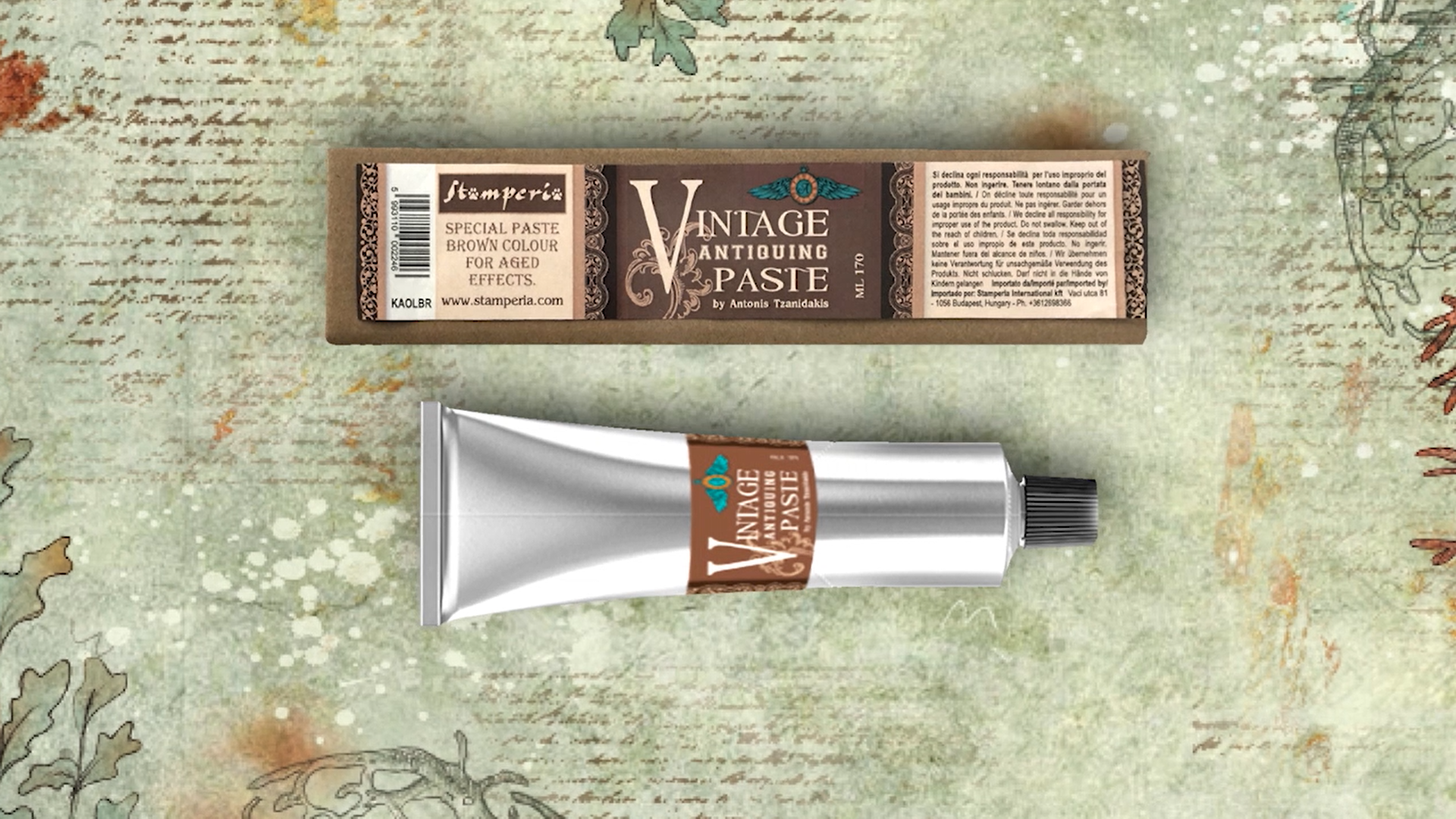 Stamperia VINTAGE ANTIQUING Paste for Aged Effects Brown #KAOLBR