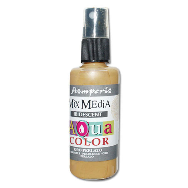 Stamperia Aquacolor Spray PEARL GOLD Iridescent 60ml  #KAQ021
