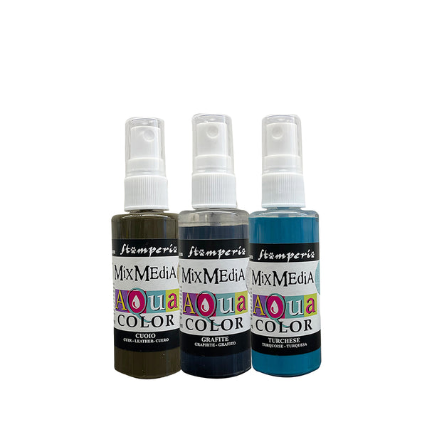 Stamperia ALTEREGO - AQUACOLOR KIT Set of 3 60 ml bottles #KAQXAE