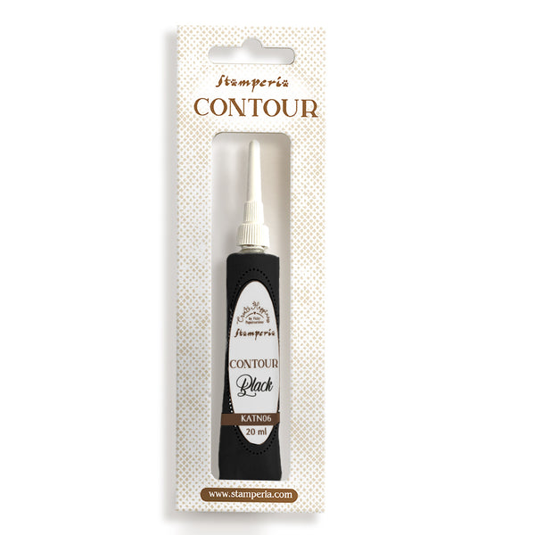 Stamperia Create Happiness Christmas Contour Liner BLACK 20 ML #KATN06