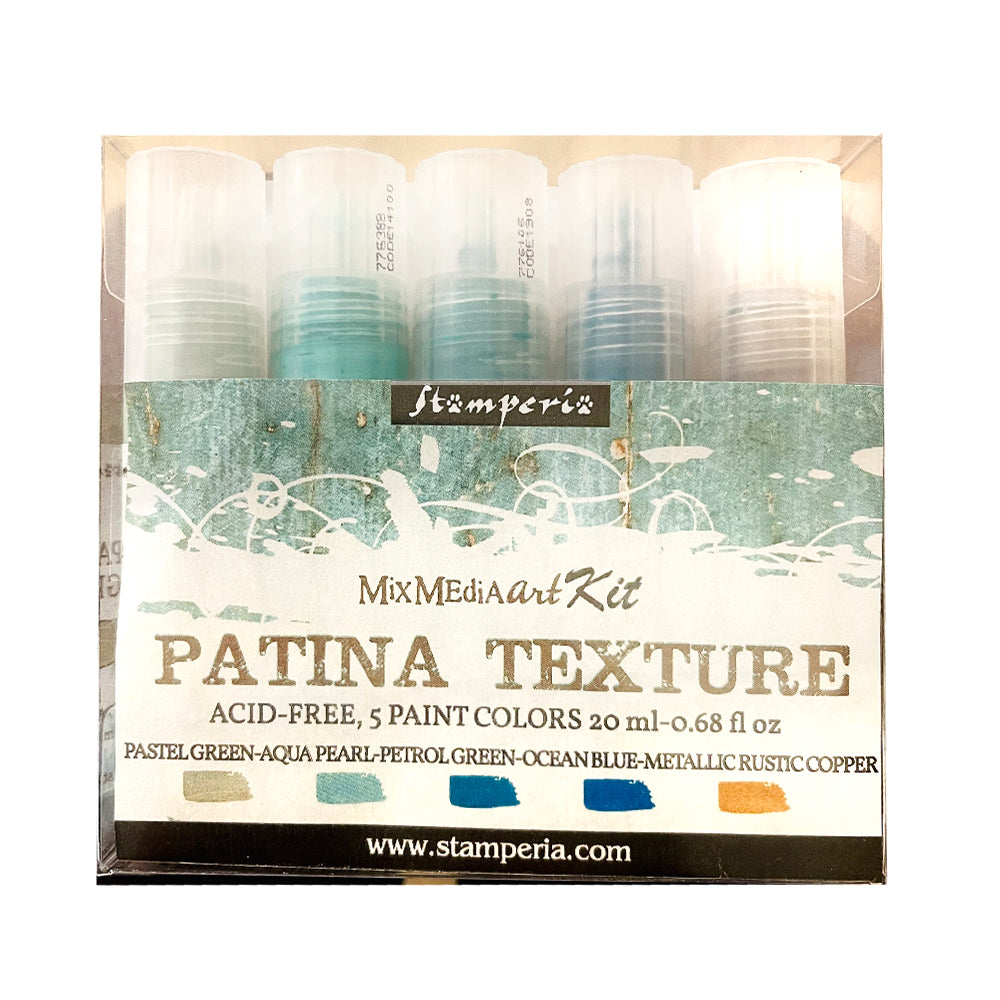 Stamperia PATINA TEXTURE PAINTS 5 x 20ml #KE55