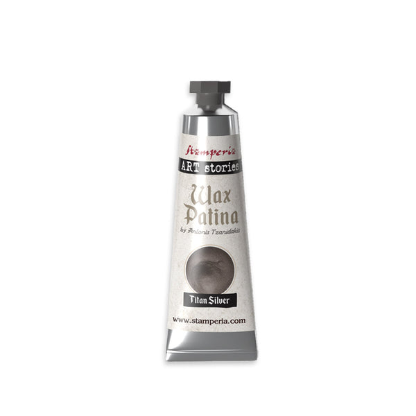 STAMPERIA Art Stories TITAN SILVER Wax Patina 40 ml / 1.35 fl oz #KECW04